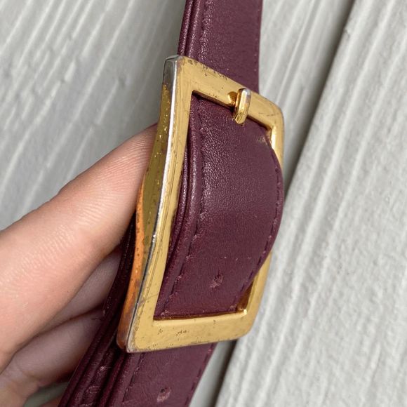 Etienne Aigner Burgundy Full-Grain Leather Shoulder Bag VTG 90s - Picture 5 of 11